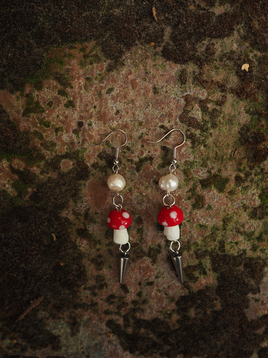 Spiky Mushroom Earrings